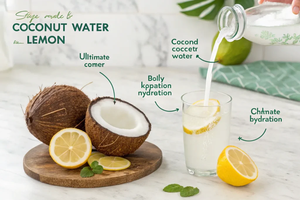 Coconut Water with Lemon