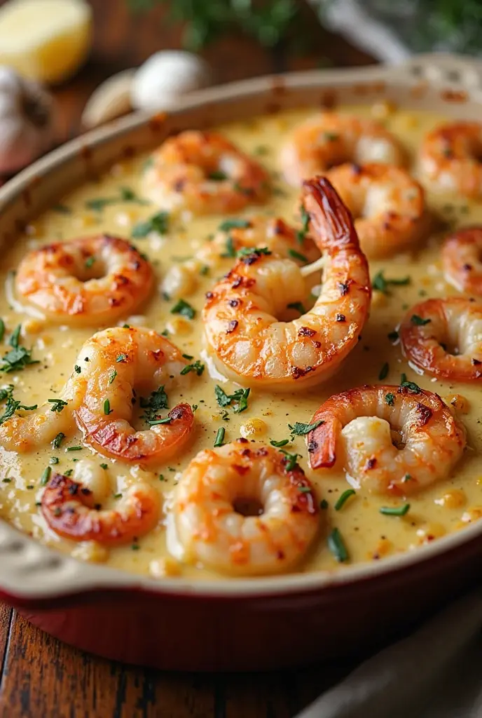 Garlic Shrimp Gratin