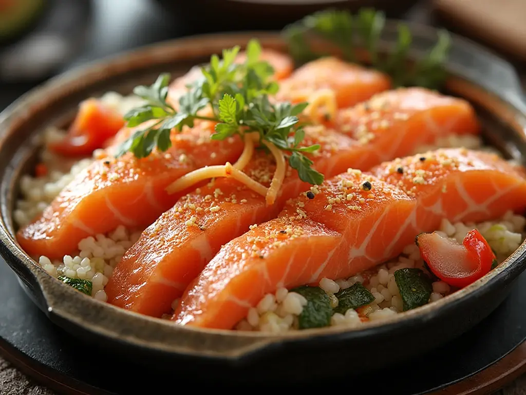 Salmon Sushi Bake