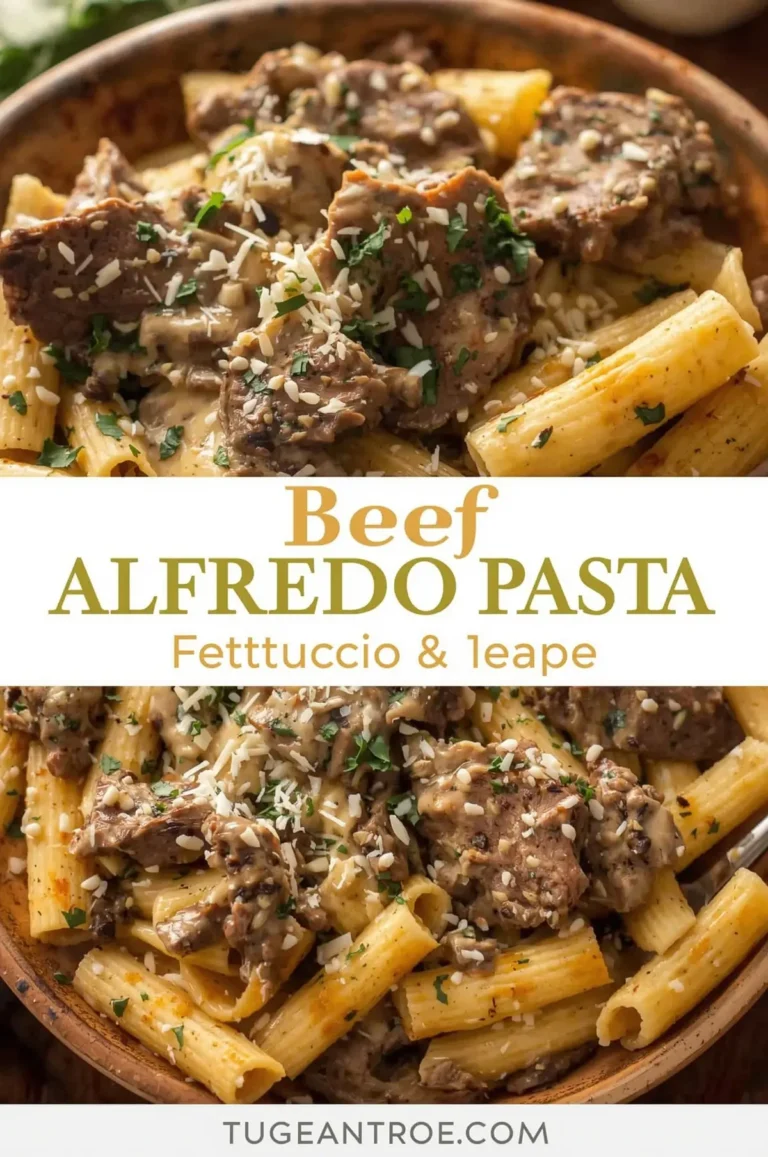Beef Alfredo Pasta