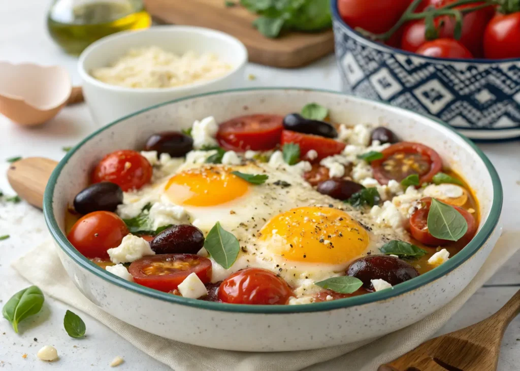Baked Feta Eggs