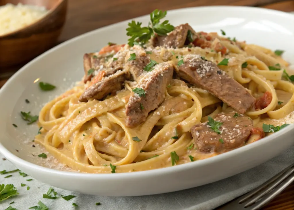 Creamy Cajun Steak Alfredo