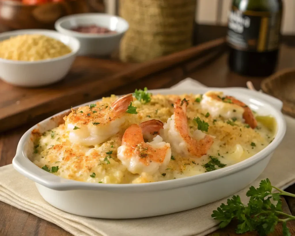 Garlic Shrimp Gratin